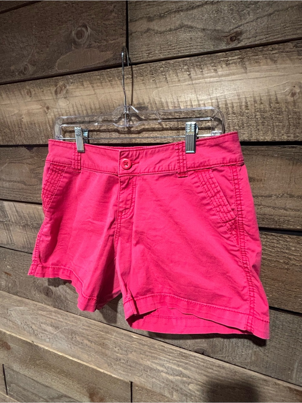 Maurices Bright Pink Mid-Rise Casual Shorts